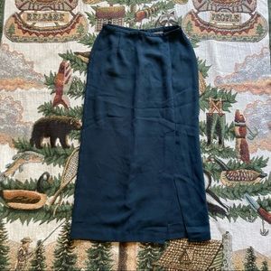 Dark teal ankle length skirt